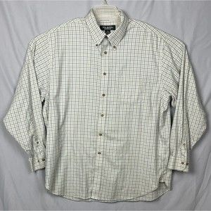 Brooks Brothers Plaid Check Mens Dress Shirt Long Sleeve XL Button Up Cashmere